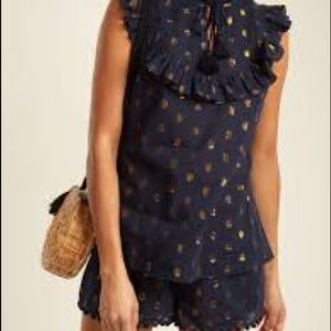 Lila polka dot top & short set.